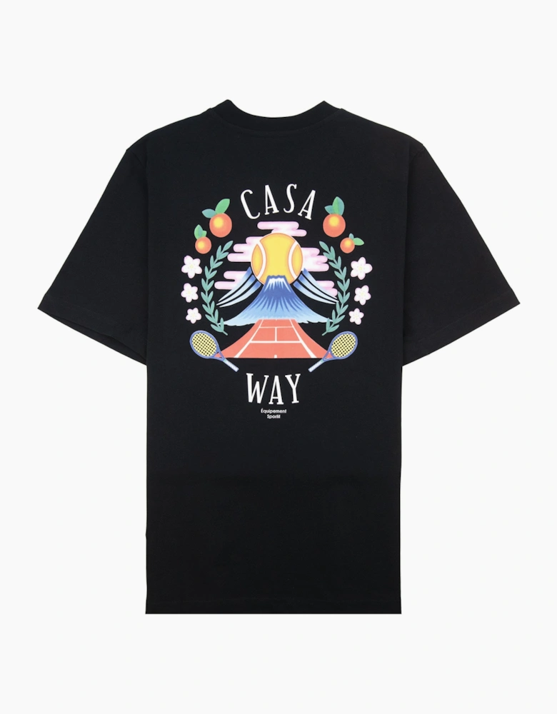 Casablanca Casa Way Mountain Short Sleeve T-shirt Black