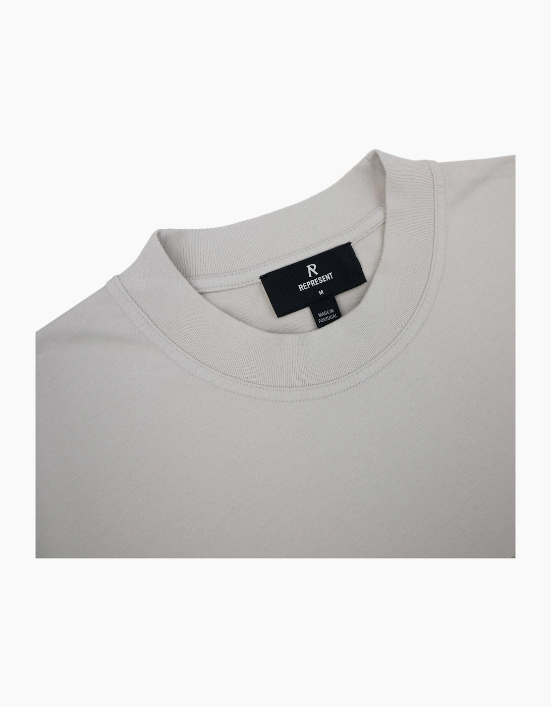 Represent Embroidered Serif Logo T Shirt Concrete 25
