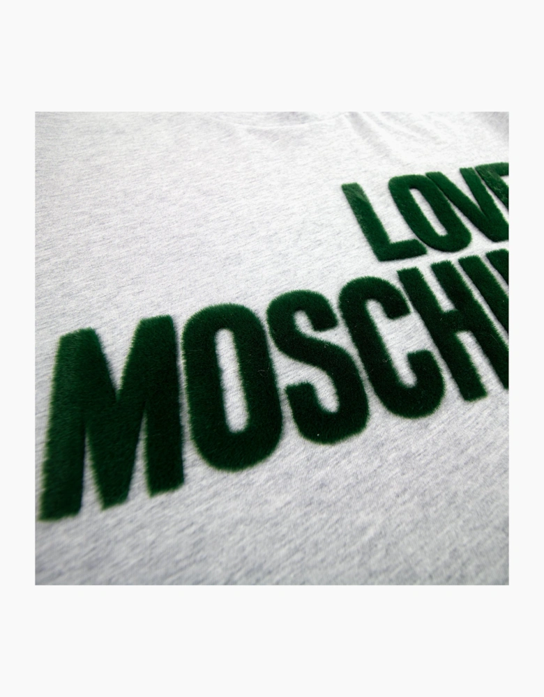 Love Moschino Logo T-shirt Grey 0489