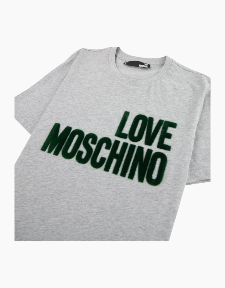 Love Moschino Logo T-shirt Grey 0489