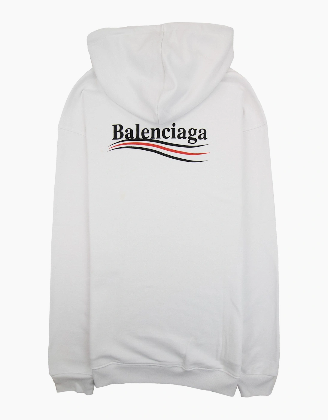 Balenciaga Logo Print Hoodied Sweatshirt White 9040