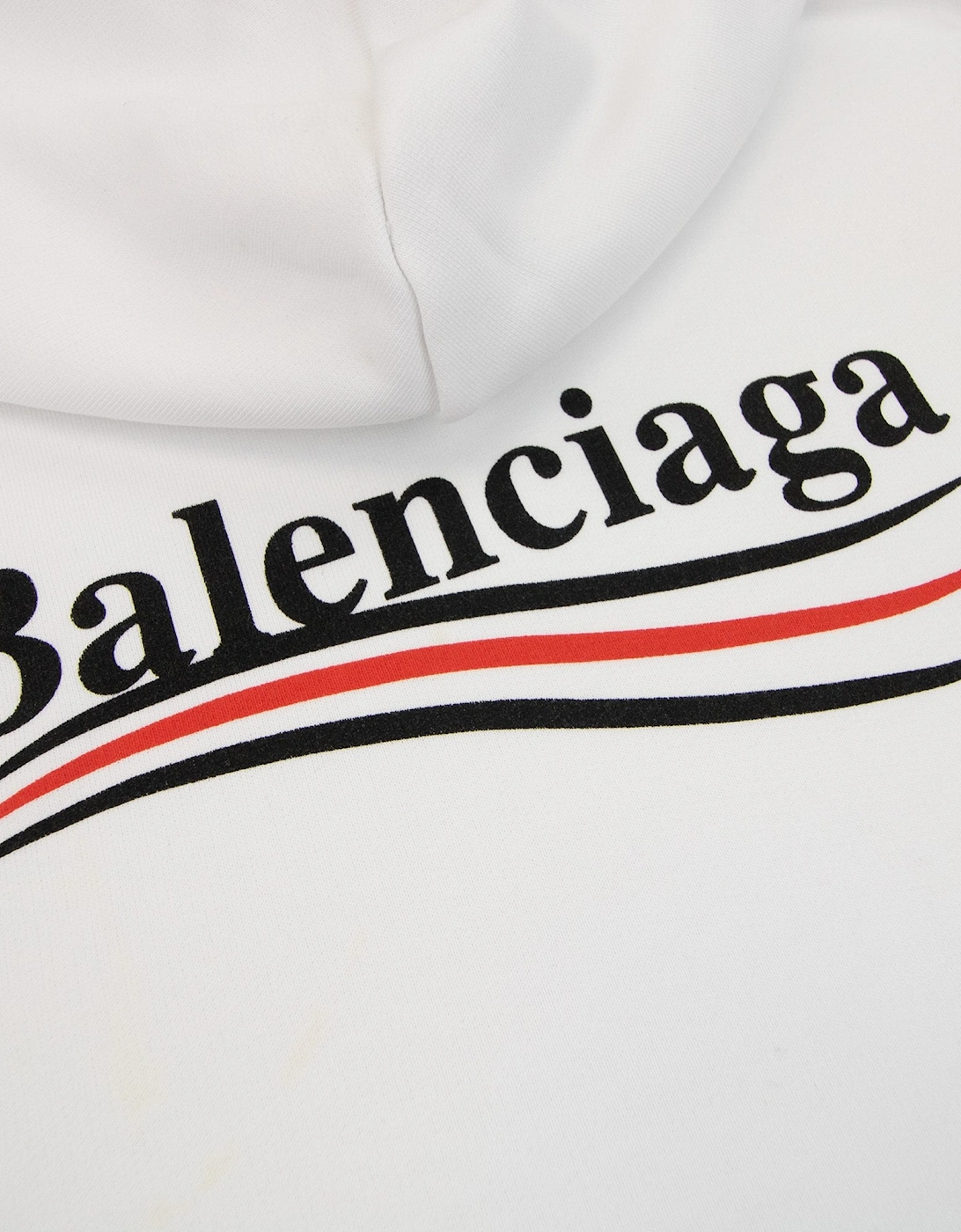 Balenciaga Logo Print Hoodied Sweatshirt White 9040
