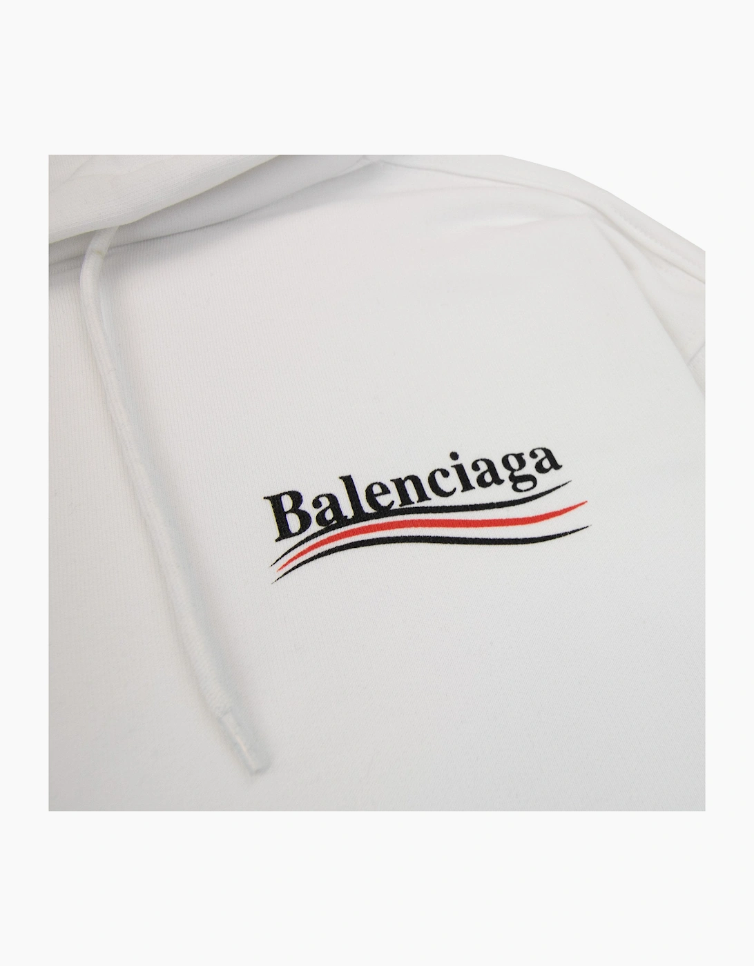 Balenciaga Logo Print Hoodied Sweatshirt White 9040