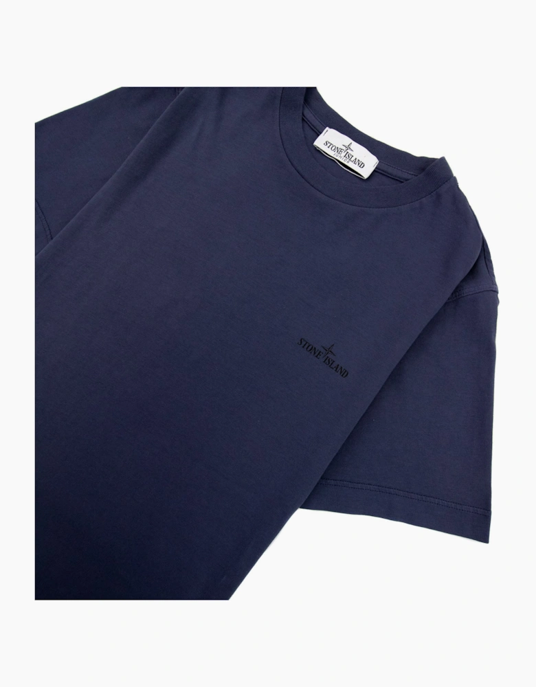 Stone Island Junior 21054 Logo T Shirt Navy Blue V0028