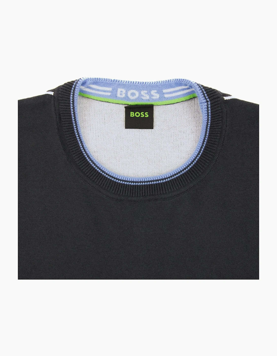 Hugo Boss Ritom Curved Logo Sweatshirt Dark Navy 402