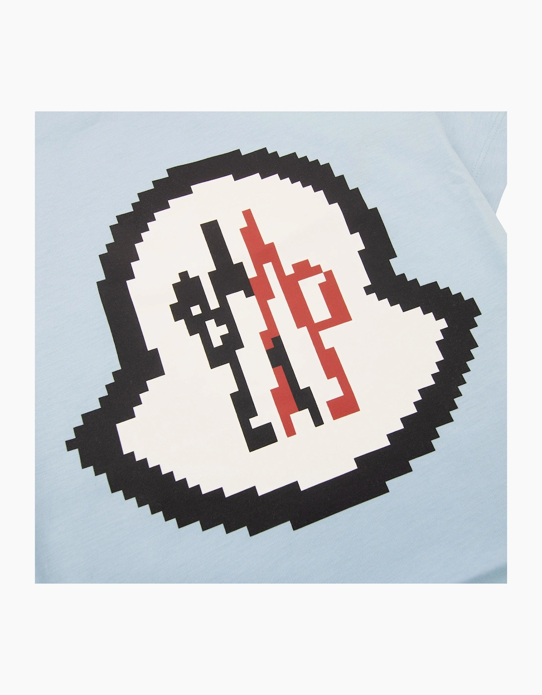 Moncler Junior Logo Motive T Shirt Light Blue 71p