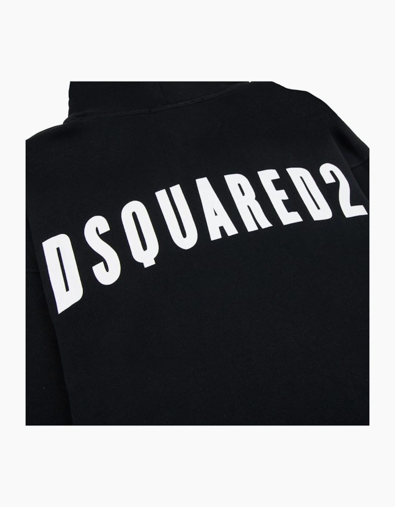 Dsquared2 Leaf Logo Hoodied Sweatshirt Black