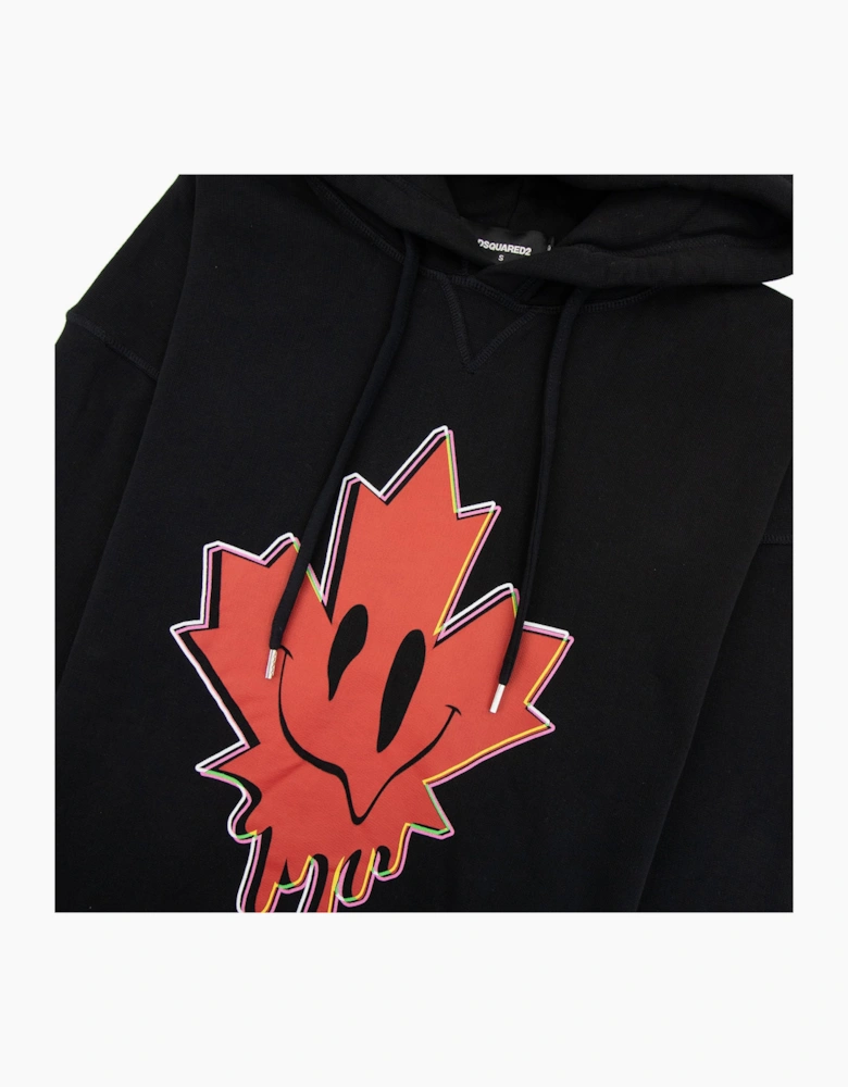 Dsquared2 Leaf Logo Hoodied Sweatshirt Black