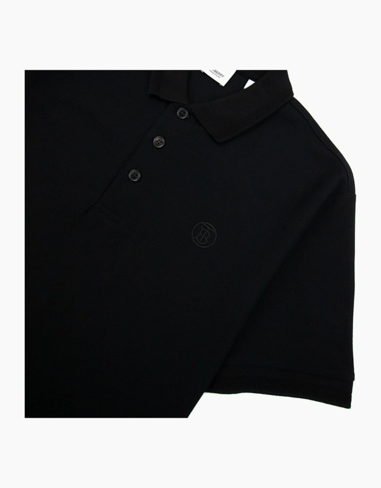Burberry Manzoni Monogram Pique Polo Black