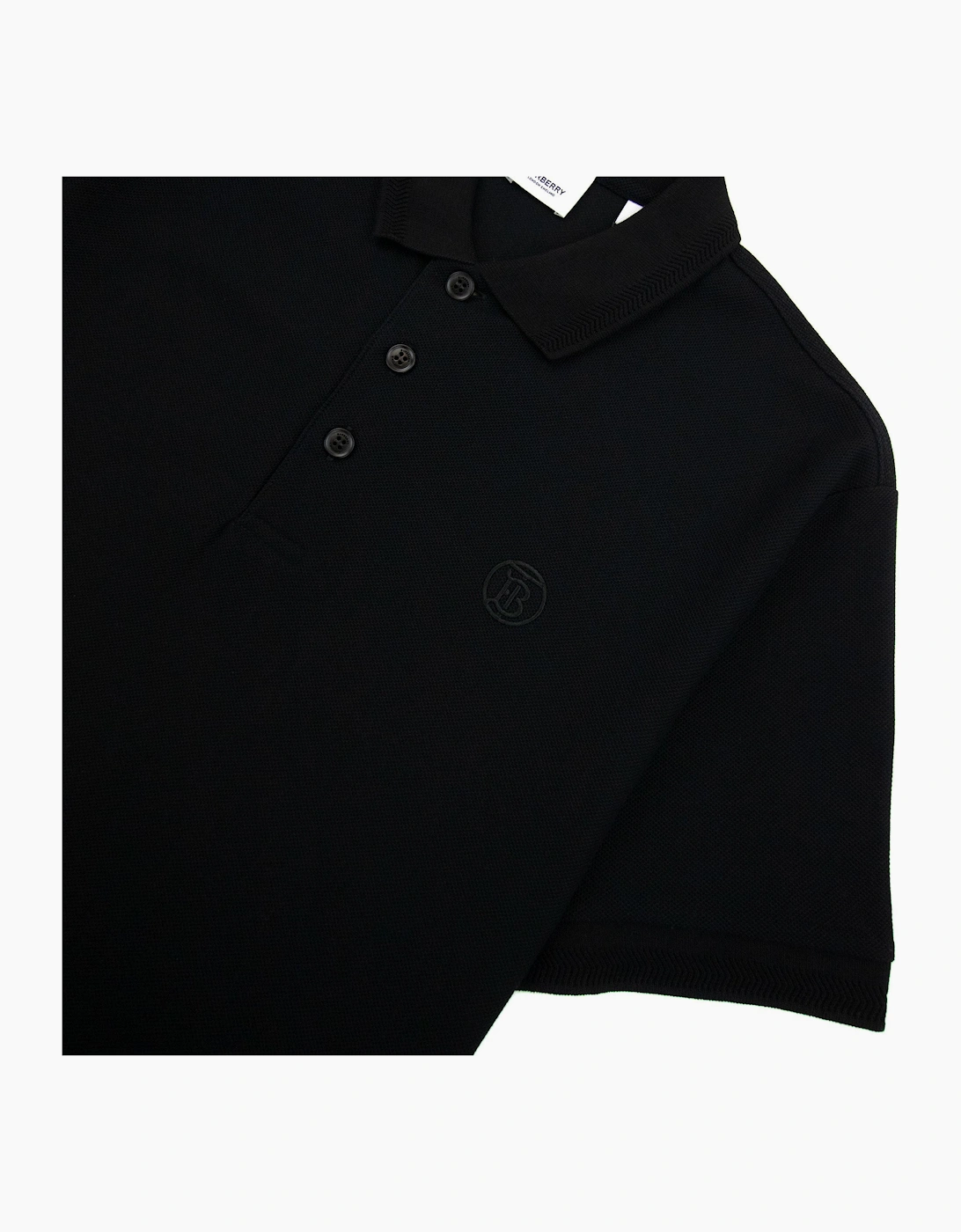 Burberry Manzoni Monogram Pique Polo Black