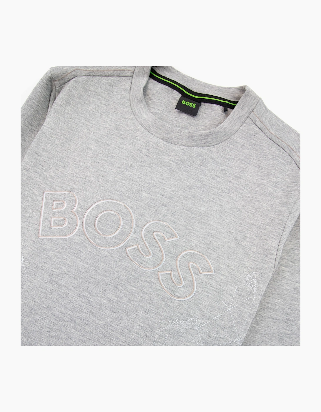 Hugo Boss Salbo Iconic Curved Logo Sweatshirt Grey 059