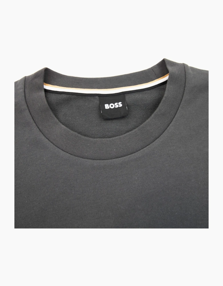 Hugo Boss Heritage Embroidered Logo Sweatshirt Dark Grey 022