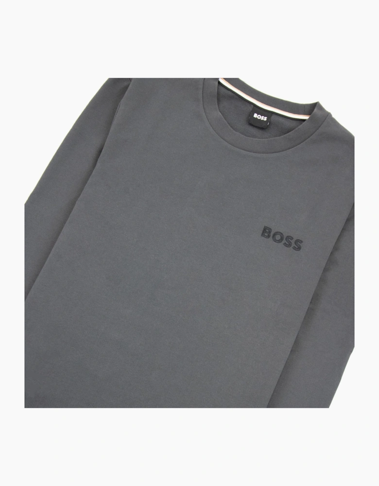 Hugo Boss Heritage Embroidered Logo Sweatshirt Dark Grey 022