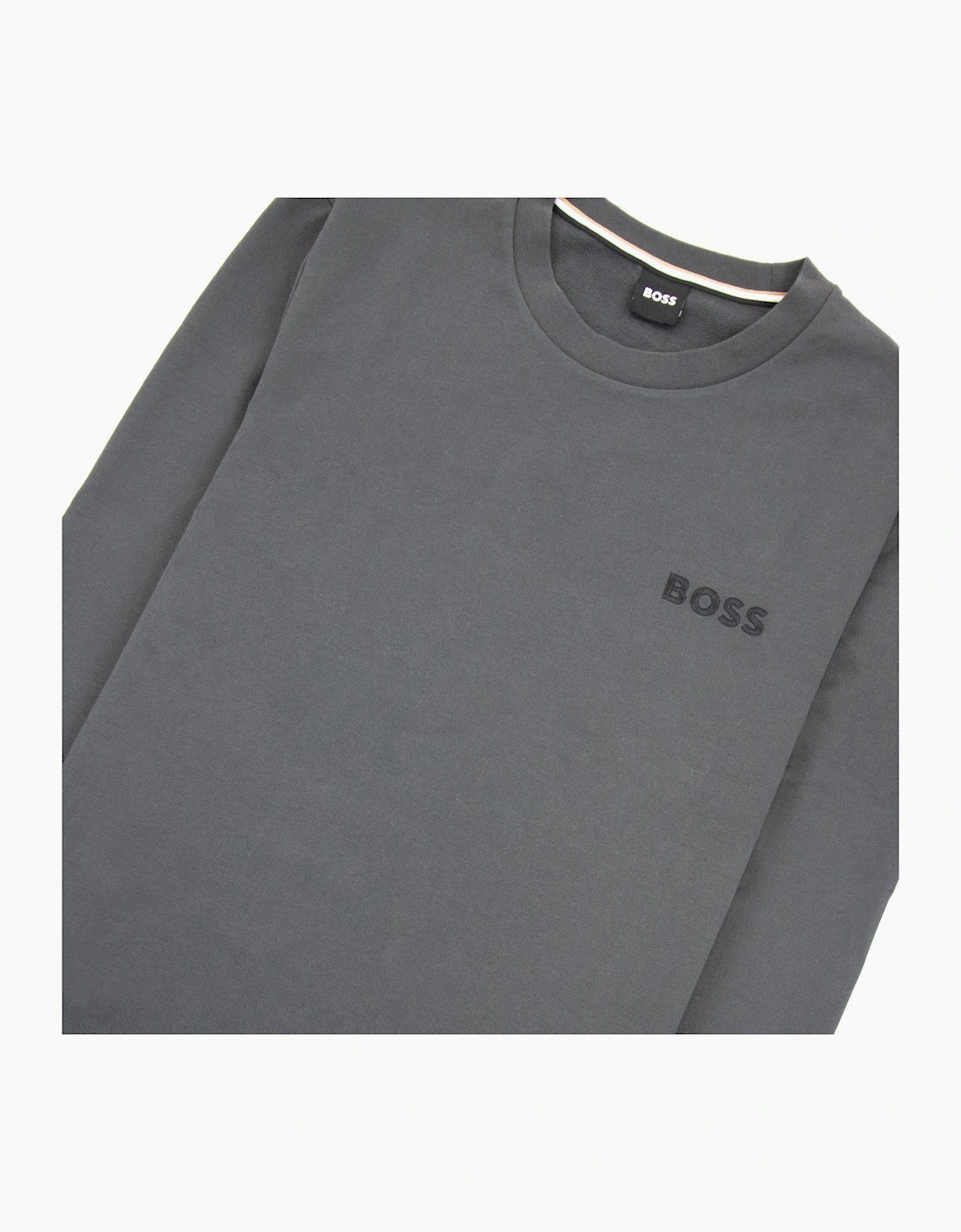 Hugo Boss Heritage Embroidered Logo Sweatshirt Dark Grey 022