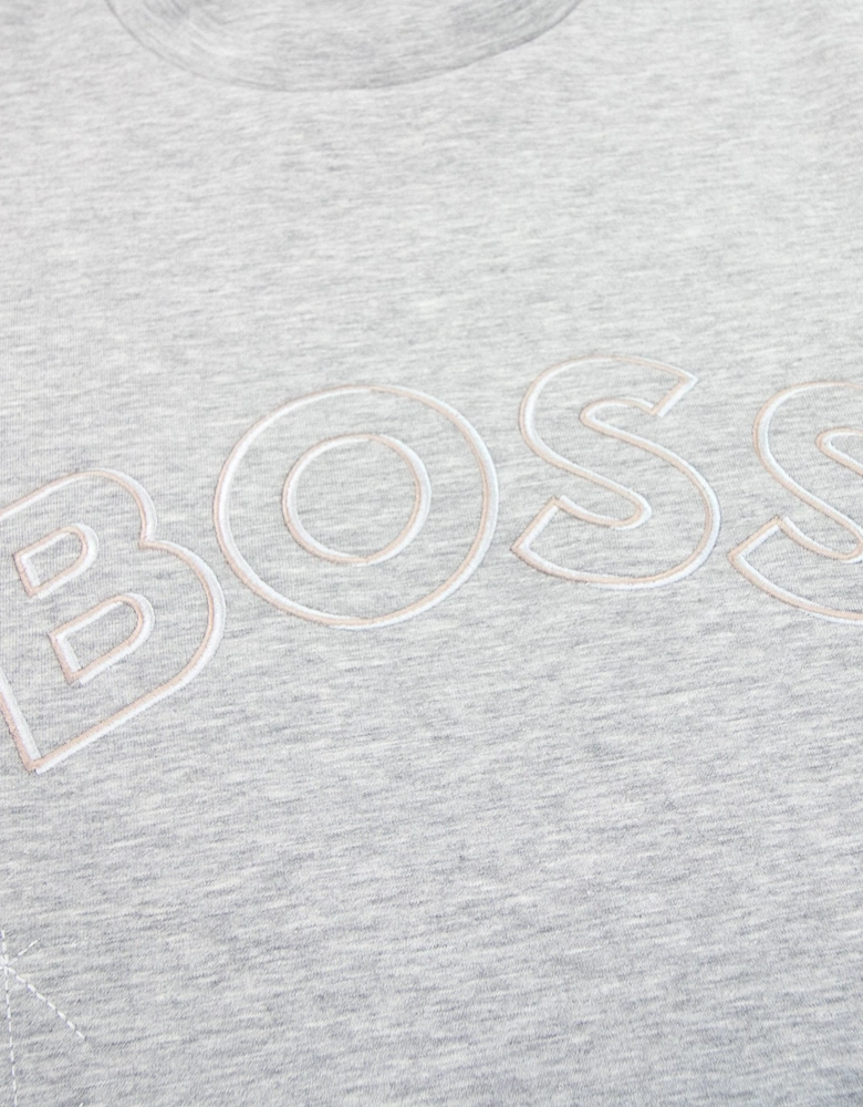 Hugo Boss Salbo Iconic Curved Logo Sweatshirt Grey 059