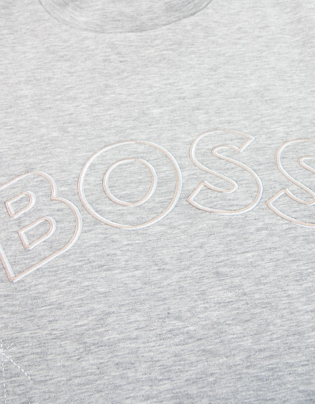Hugo Boss Salbo Iconic Curved Logo Sweatshirt Grey 059