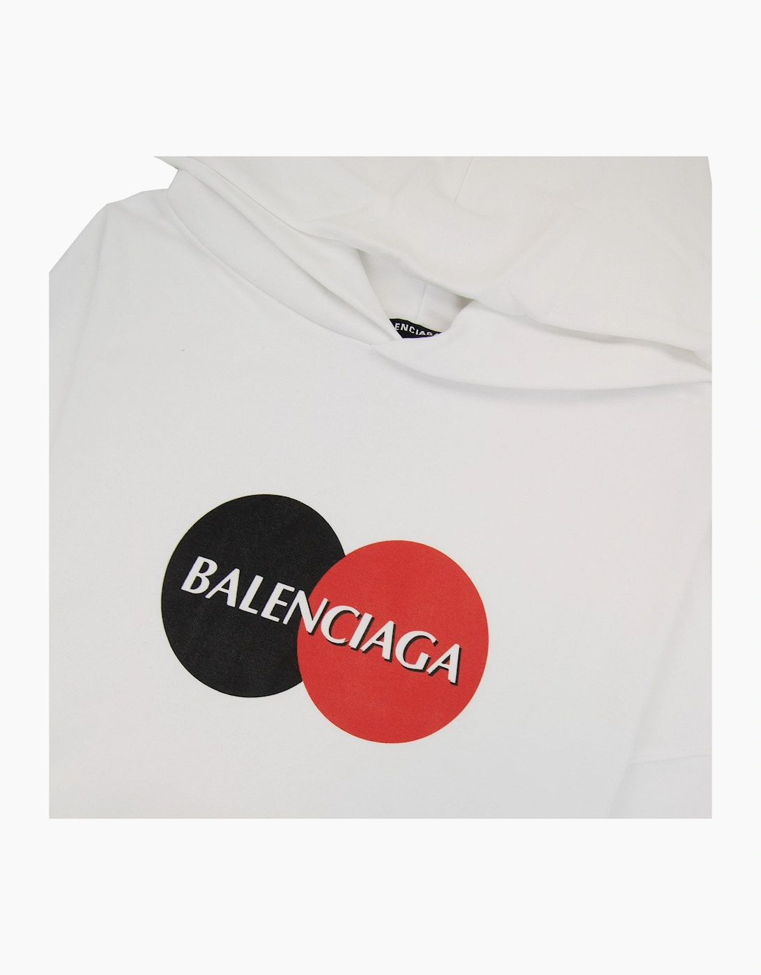 Balenciaga Credit Card Logo Hoodied Sweatshirt White