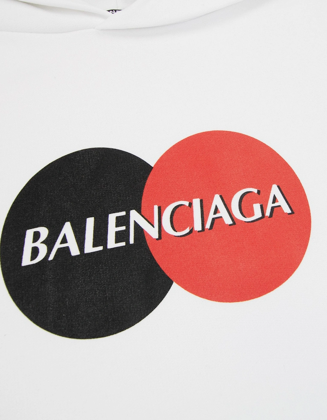 Balenciaga Credit Card Logo Hoodied Sweatshirt White