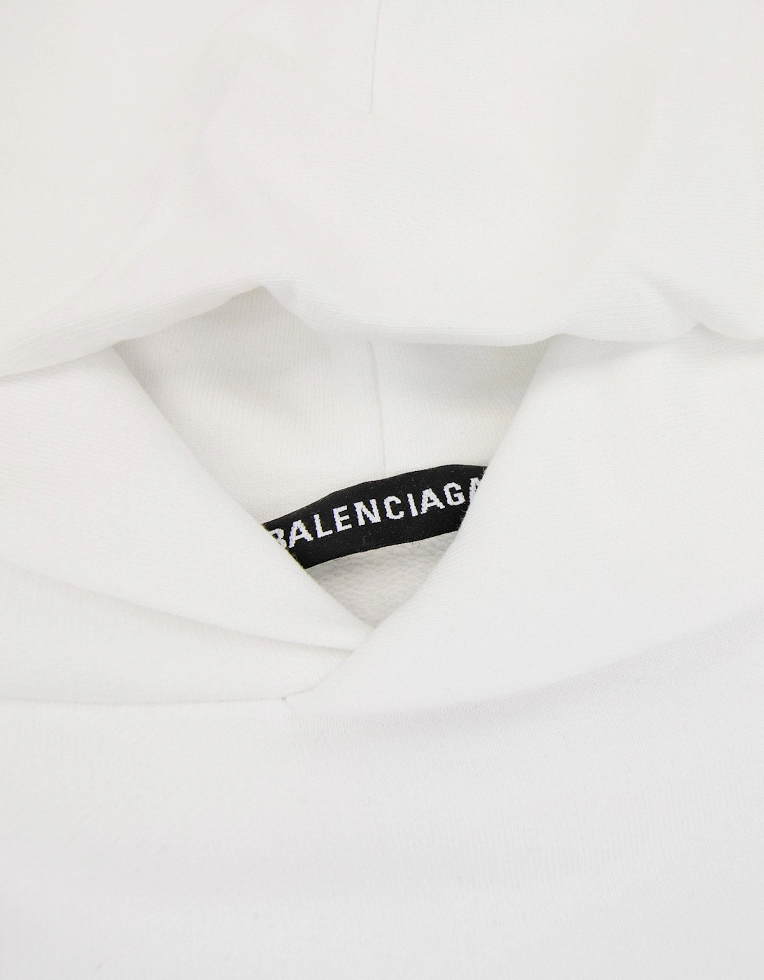 Balenciaga Credit Card Logo Hoodied Sweatshirt White