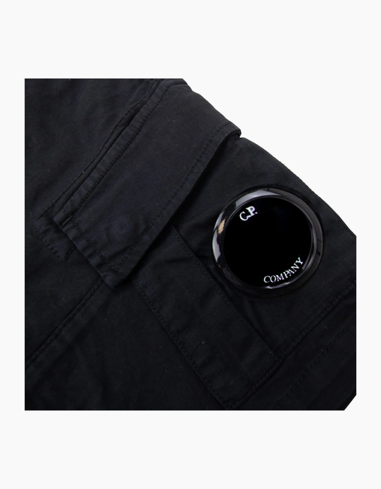 Cp Company Undersixteen U16 Stretch Satten Lens Cargo Shorts Black 999