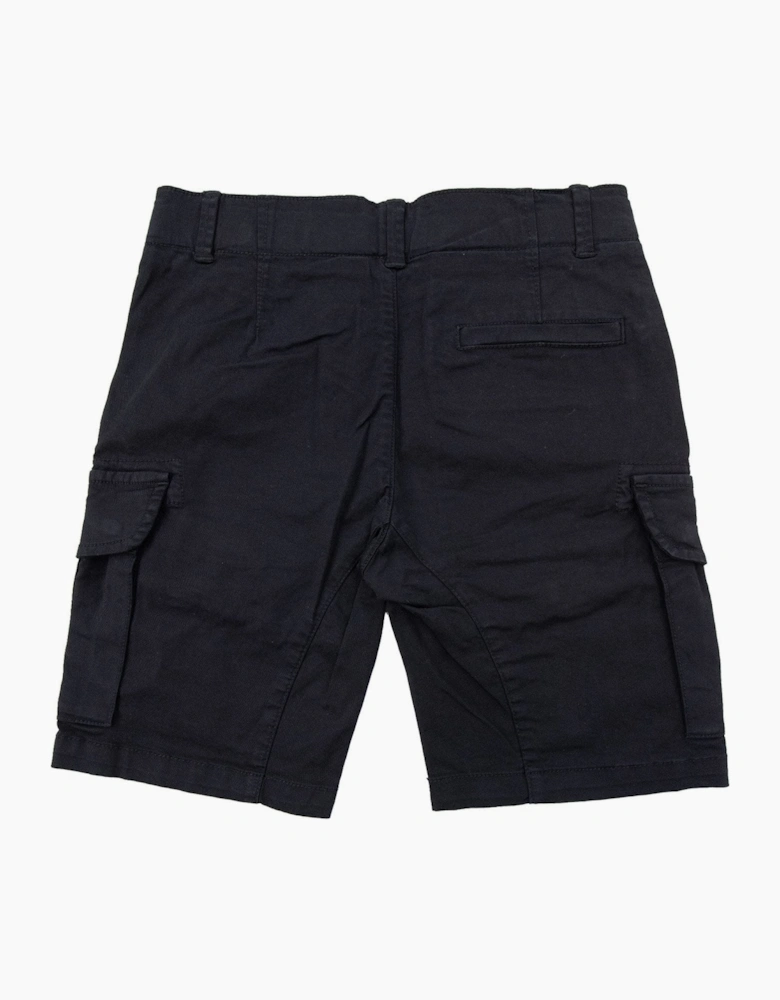 Cp Company Undersixteen U16 Stretch Satten Lens Cargo Shorts Black 999