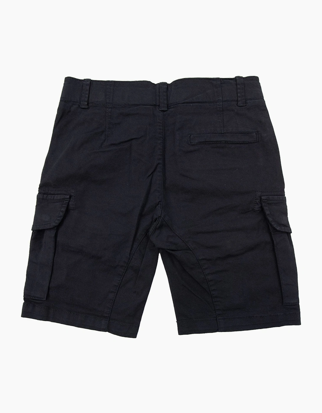 Cp Company Undersixteen U16 Stretch Satten Lens Cargo Shorts Black 999