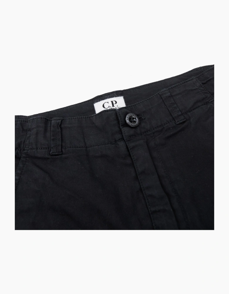 Cp Company Undersixteen U16 Stretch Satten Lens Cargo Shorts Black 999
