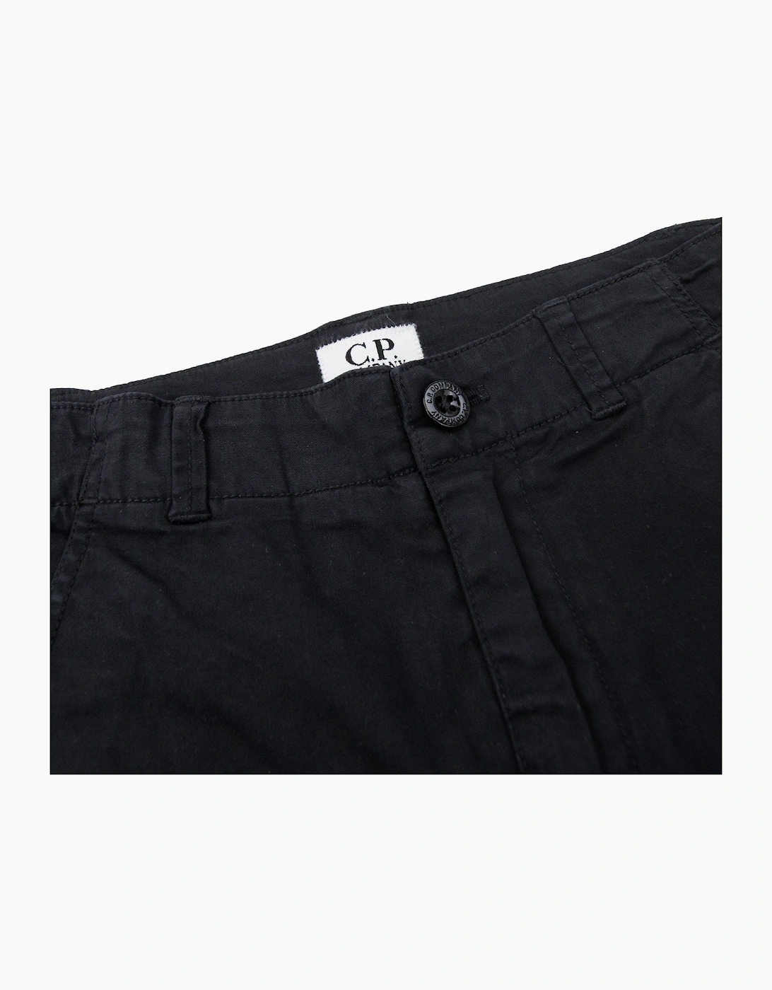 Cp Company Undersixteen U16 Stretch Satten Lens Cargo Shorts Black 999
