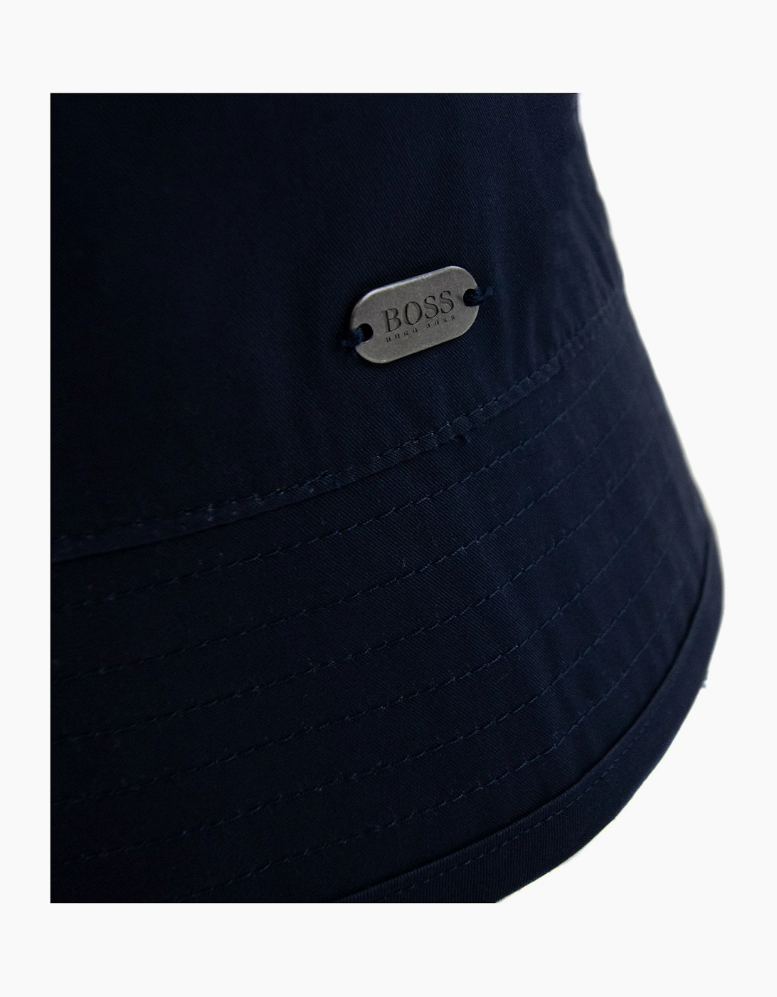 Hugo Boss Kids Logo Reversible Bucket Hat White/navy