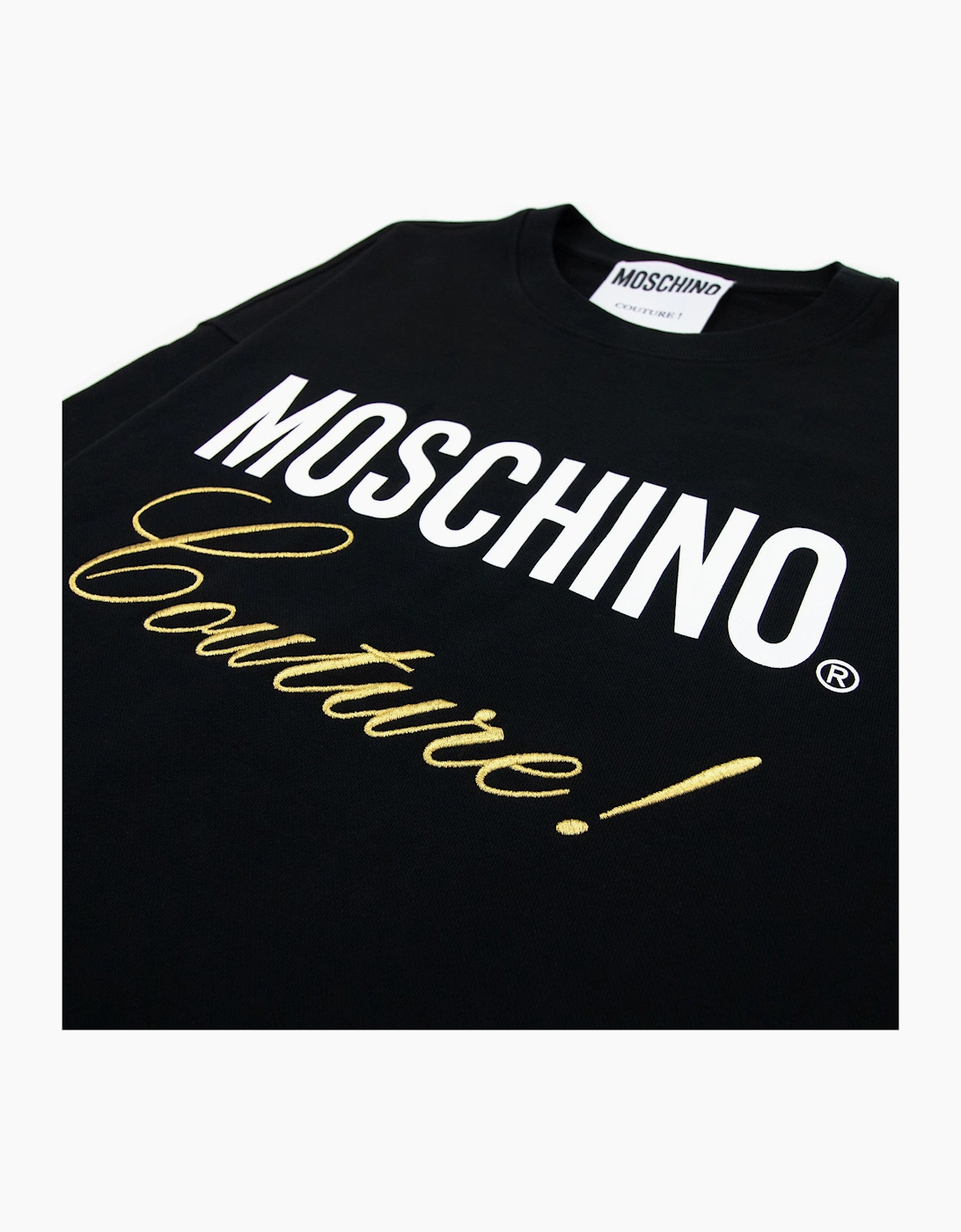 Moschino Couture Script Print Logo Jumper Black