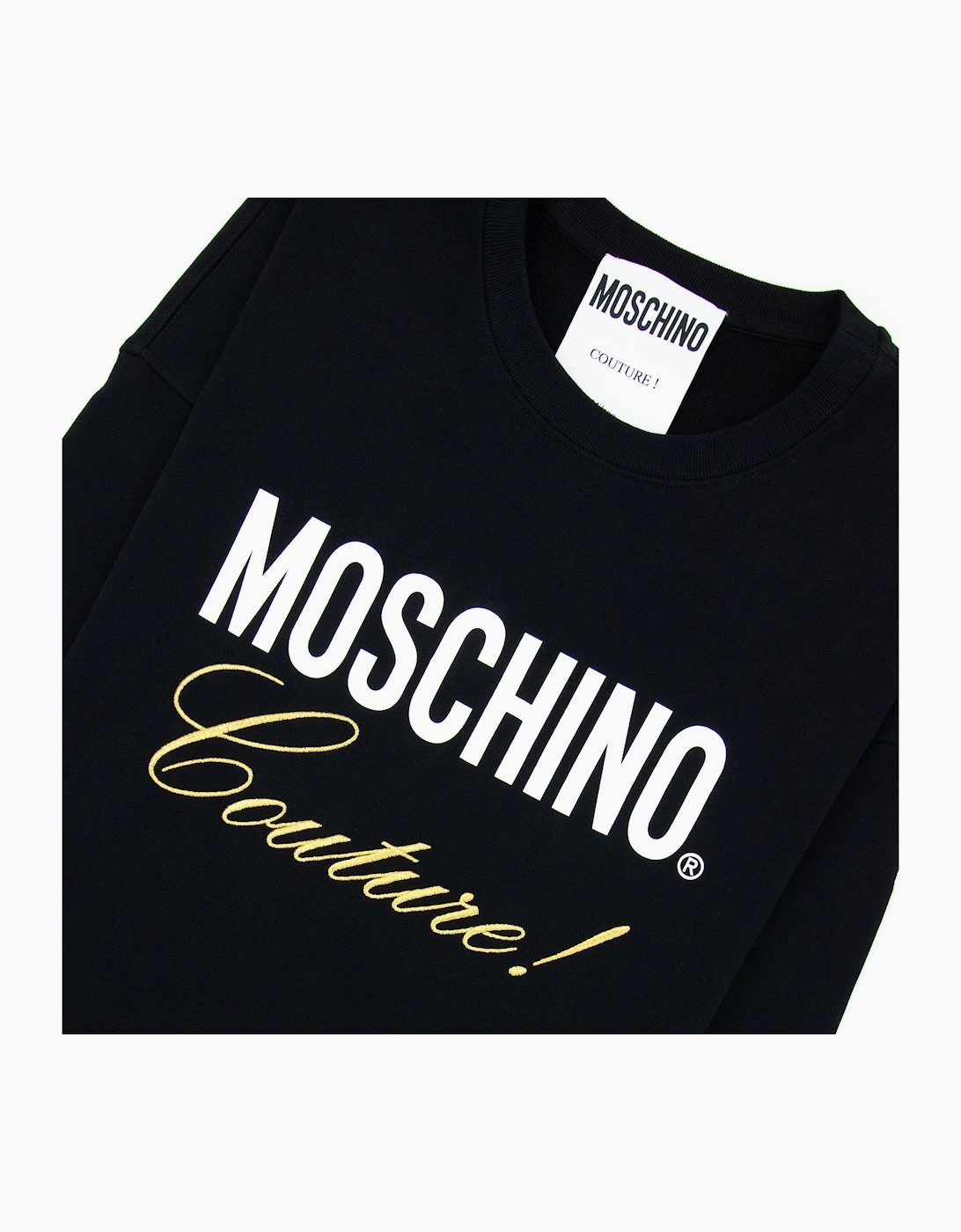 Moschino Couture Script Print Logo Jumper Black