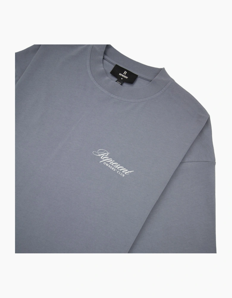 Represent Owners Club Script T Shirt Dusty Blue