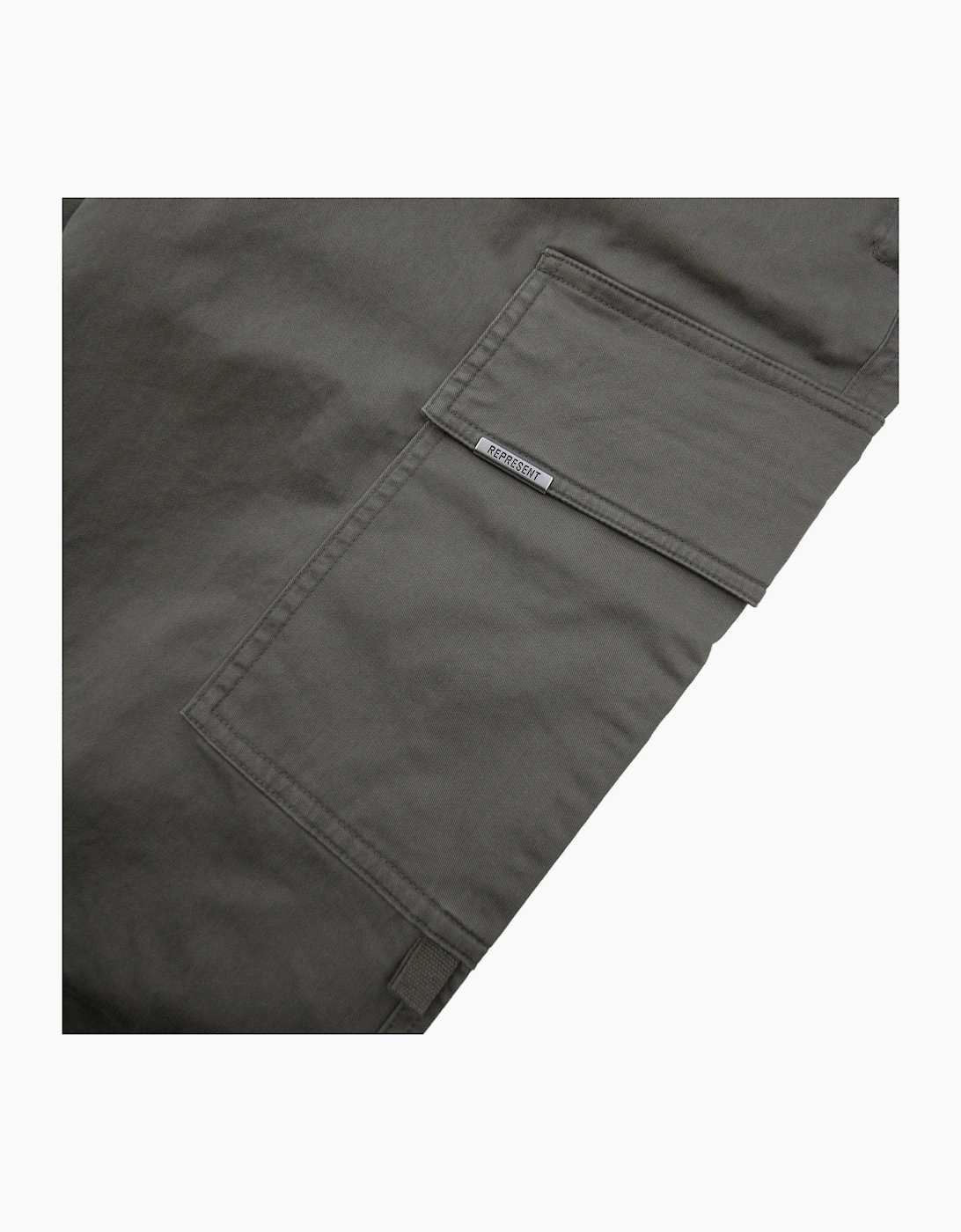 Represent Cuffed Cargo Pants Olive