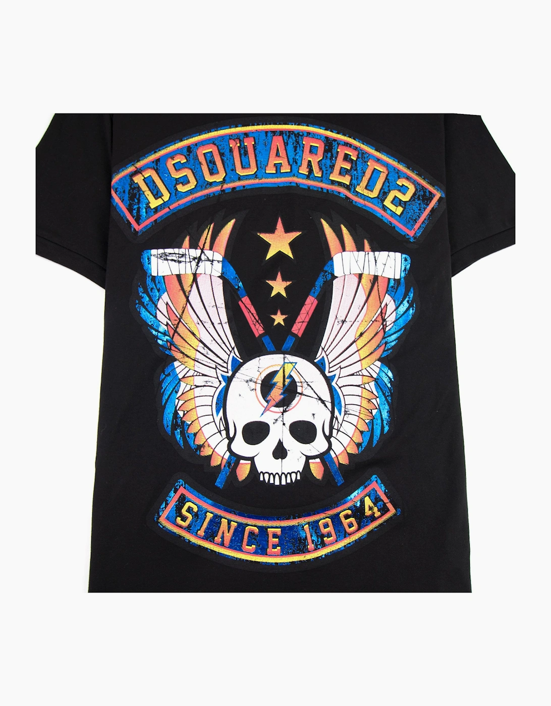 Dsquared2 Winged Skull Holographic T-shirt Black