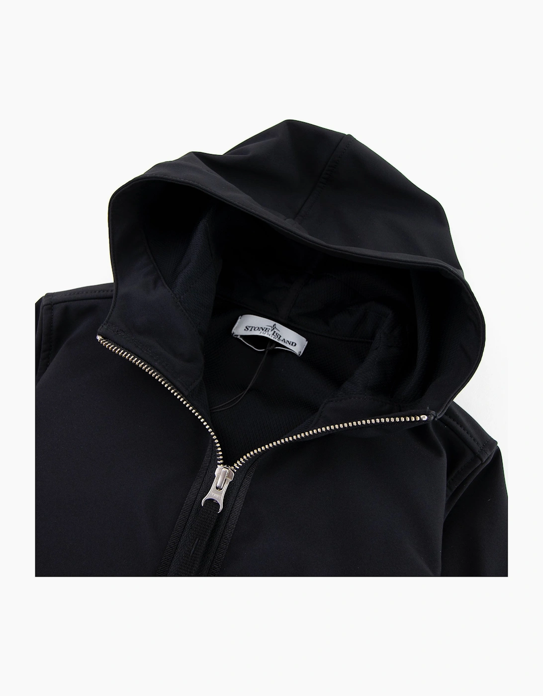 Stone Island Junior 40734 Light Soft Shell-r Jacket Black V0029