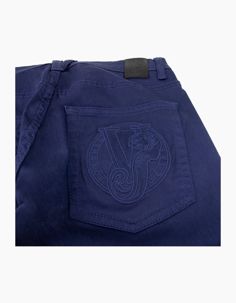 Versace Jeans Round Tiger Pocket Skinny Jean Navy Blue