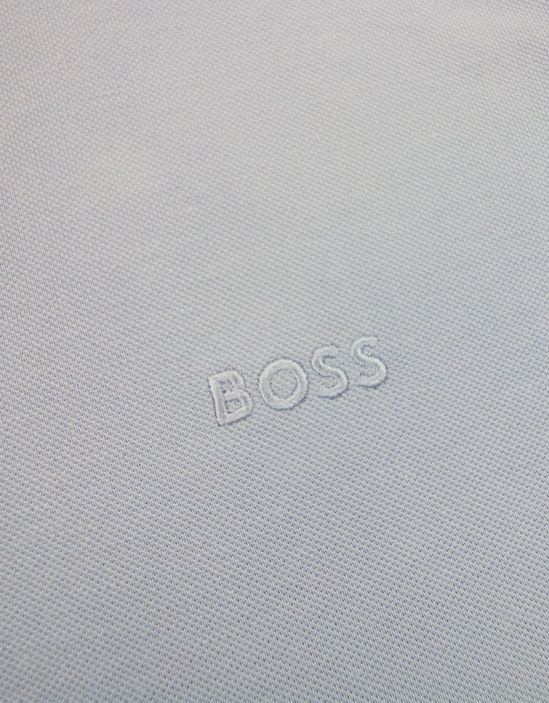 Hugo Boss Paule 4 Slim Fit Branded Placket Polo Light Blue 498
