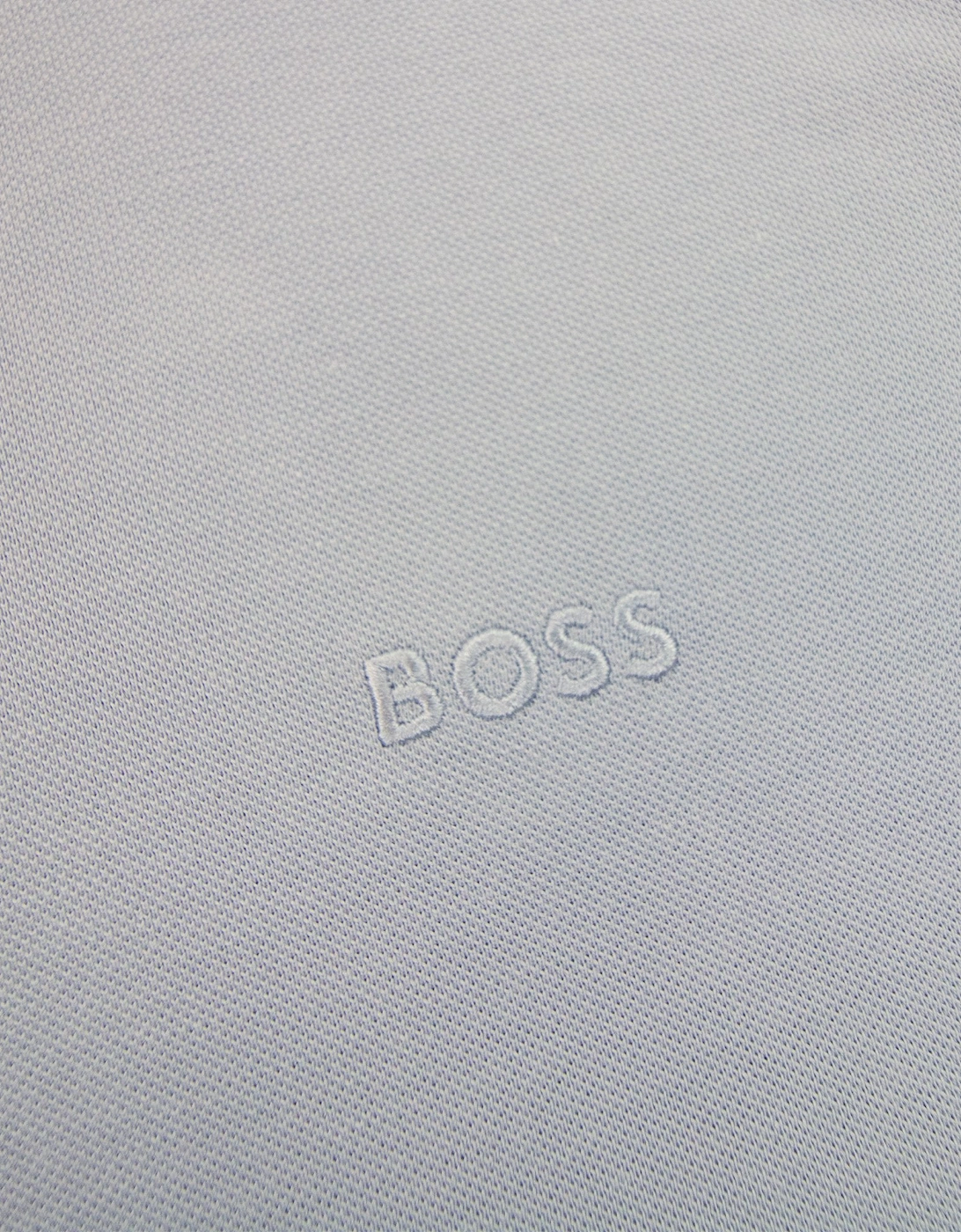Hugo Boss Paule 4 Slim Fit Branded Placket Polo Light Blue 498