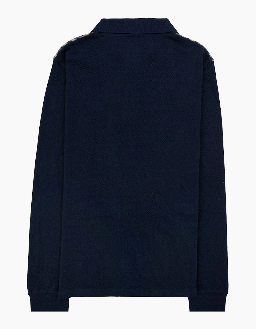 Aquascutum Stripes Piquet L/s Polo Navy 11