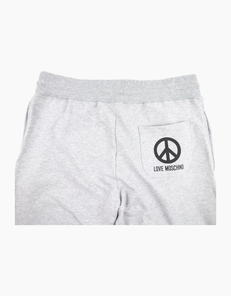 Love Moschino Peace Logo Back Pocket Pants Grey