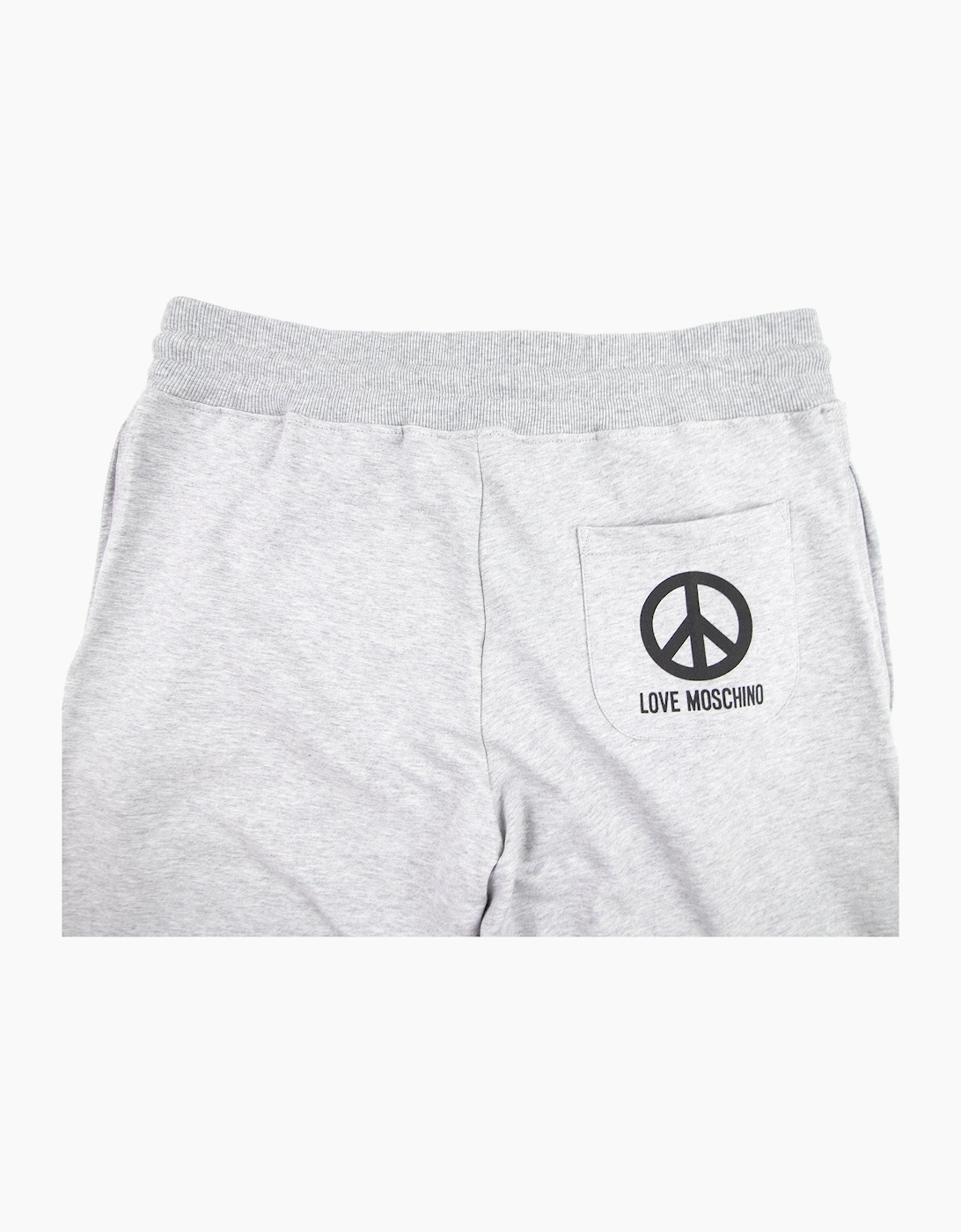 Love Moschino Peace Logo Back Pocket Pants Grey