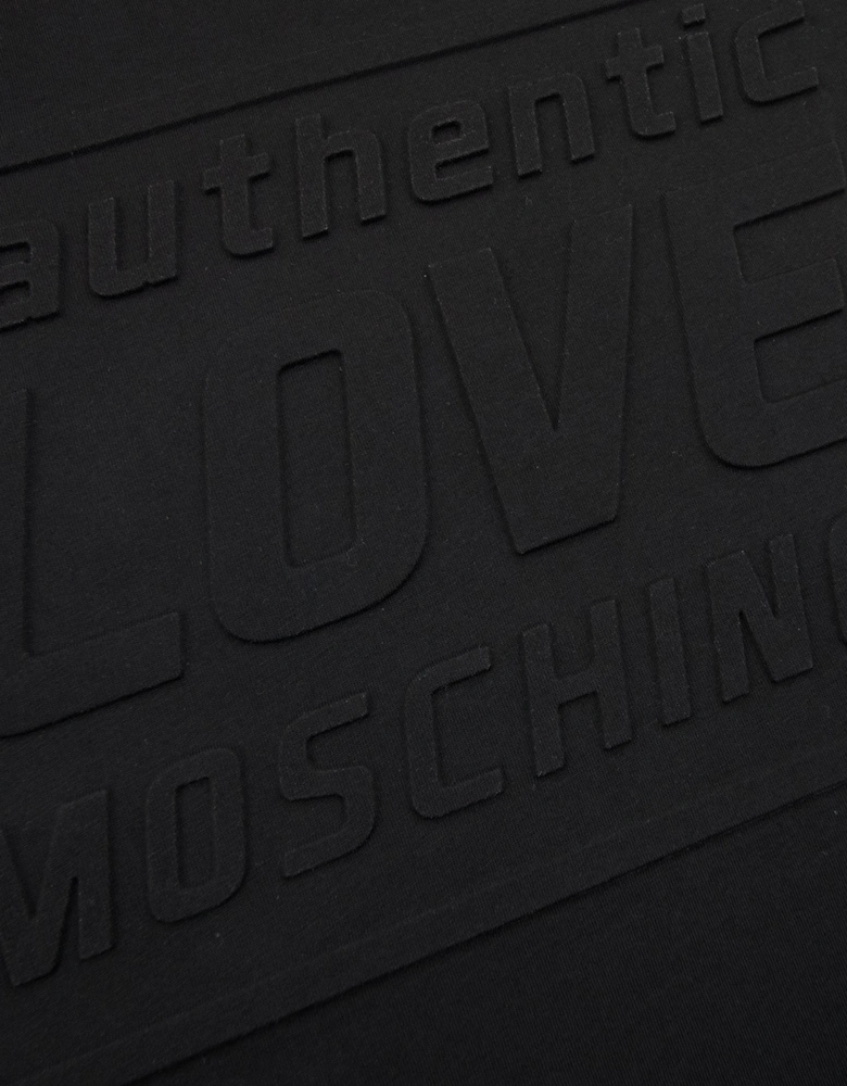 Love Moschino Authentic 3d Print T Shirt Black MX1