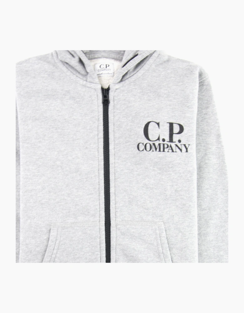 Cp Company Undersixteen Basic Fleece Goggle Hooded Sweatshirt Grey M93