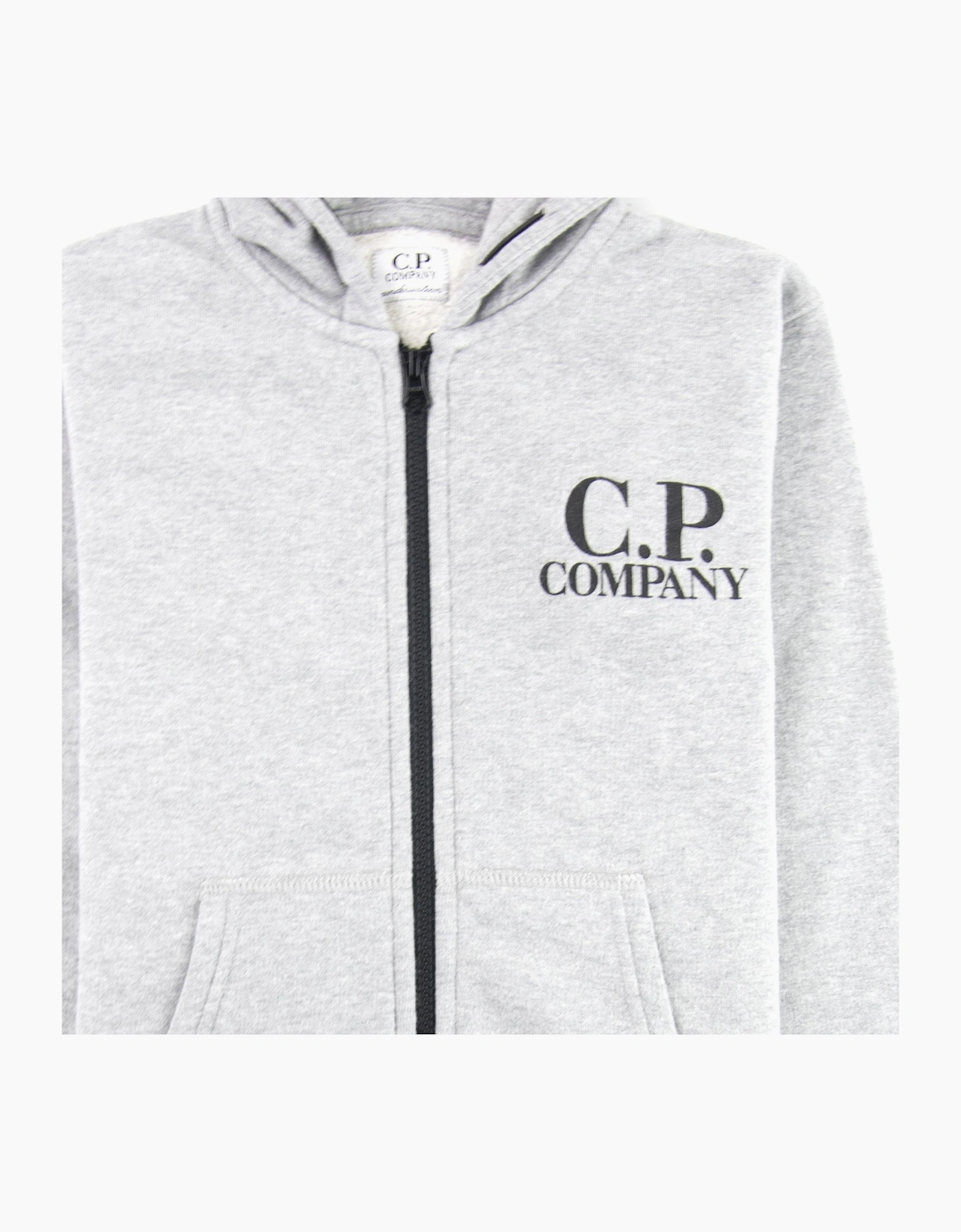 Cp Company Undersixteen Basic Fleece Goggle Hooded Sweatshirt Grey M93