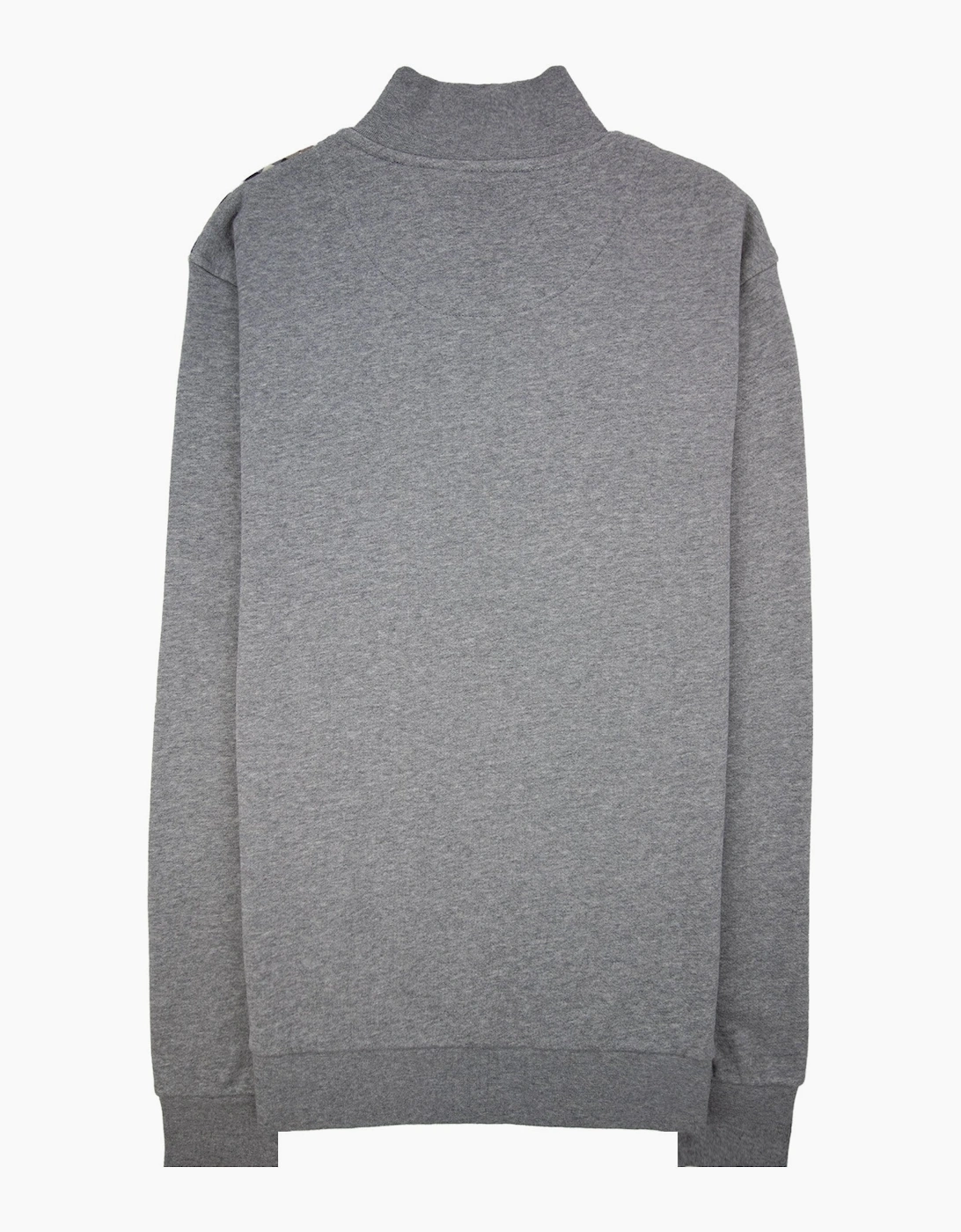 Aquascutum Cc Shoulder 1/4 Zip Sweatshirt Light Melange Grey 05