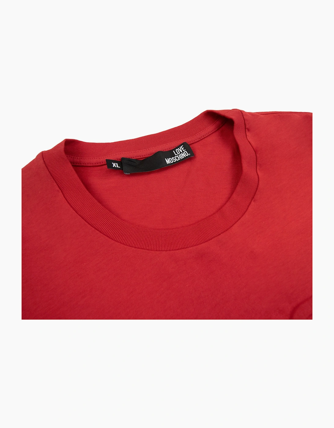 Love Moschino Embossed Logo T Shirt Red