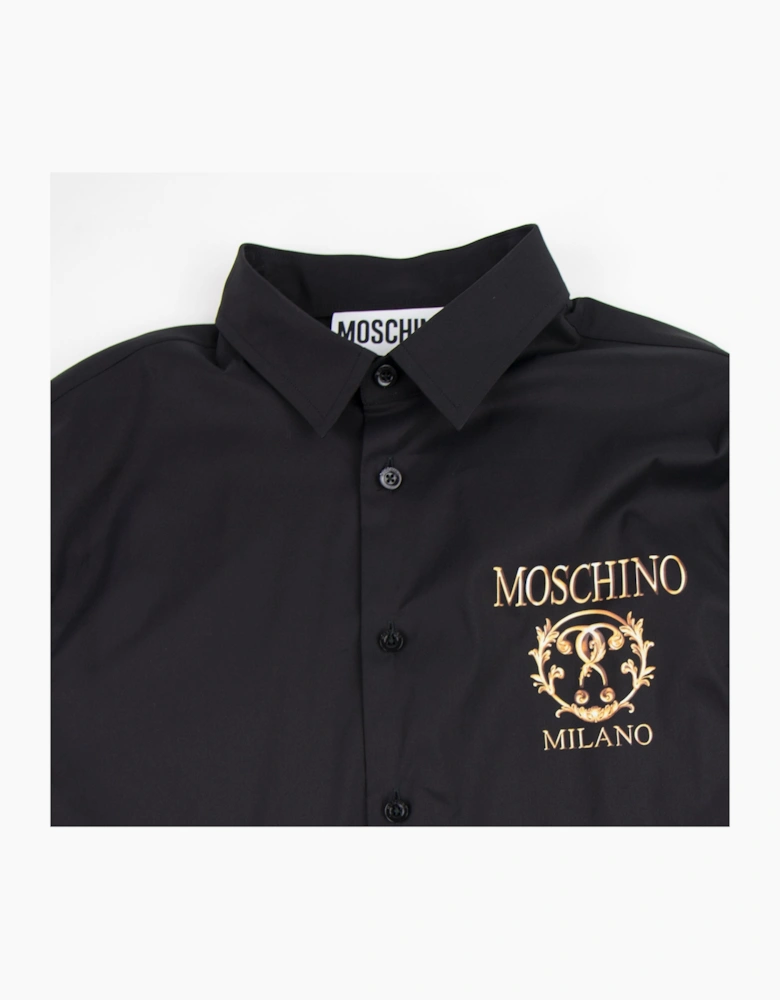 Moschino Couture Question Mark Poplin Shirt Black