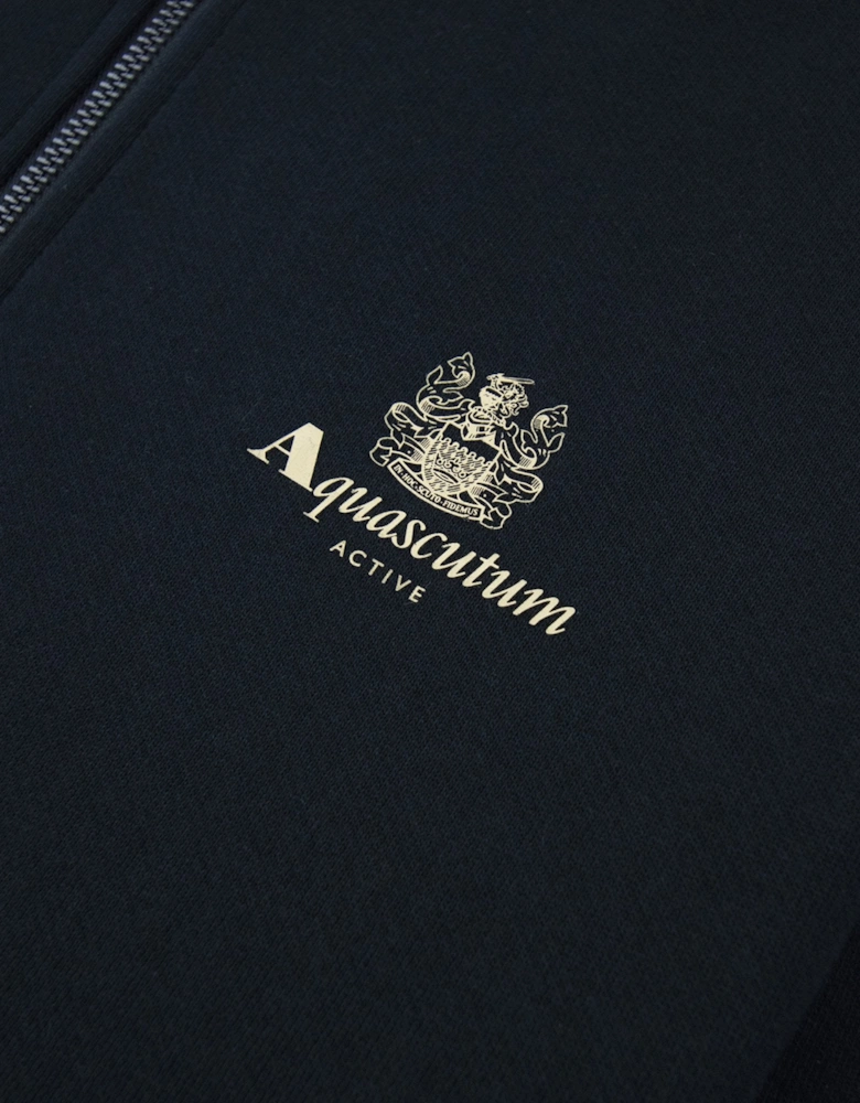 Aquascutum Cc Shoulder Fz Fleece Funnel Neck Black 16
