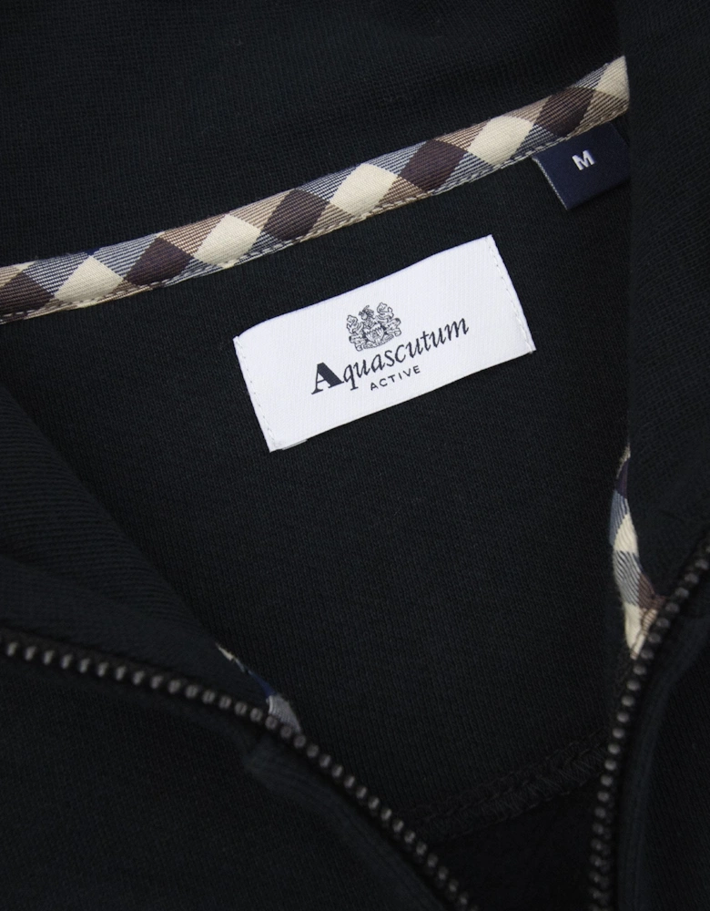 Aquascutum Cc Shoulder 1/4 Zip Sweatshirt 61 Black