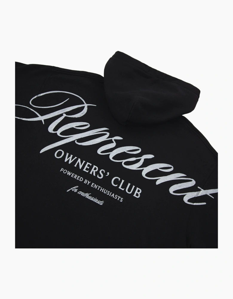 Represent Owners Club Script Hoodie Black